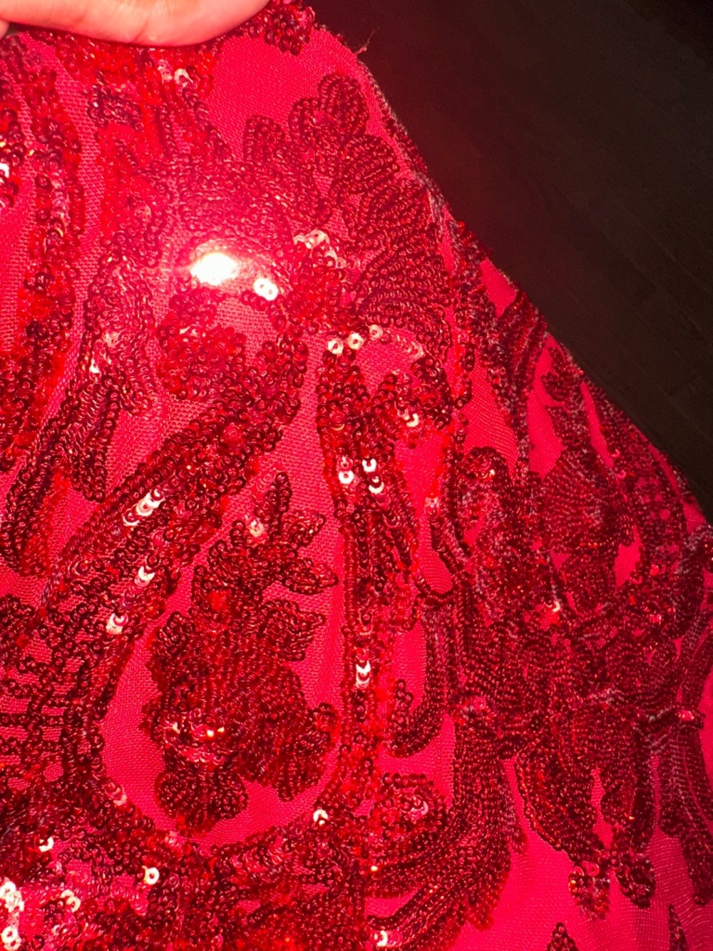 Gorgeous Red Shimmer hoco Mini Dress | Windsor - Picture 10 of 10